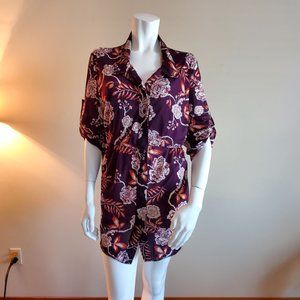 Style & Co Purple Tunic Style Blouse